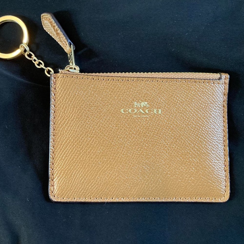 Coach Crossgrain Leather Mini Skinny ID, Brown
